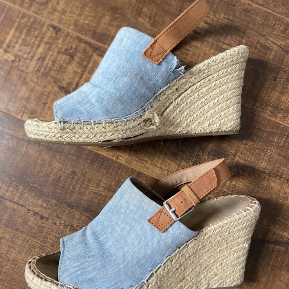 Toms Jean Skirt + Twine Wedges Size 9 "Monica Wedge Heel" - Picture 3 of 5